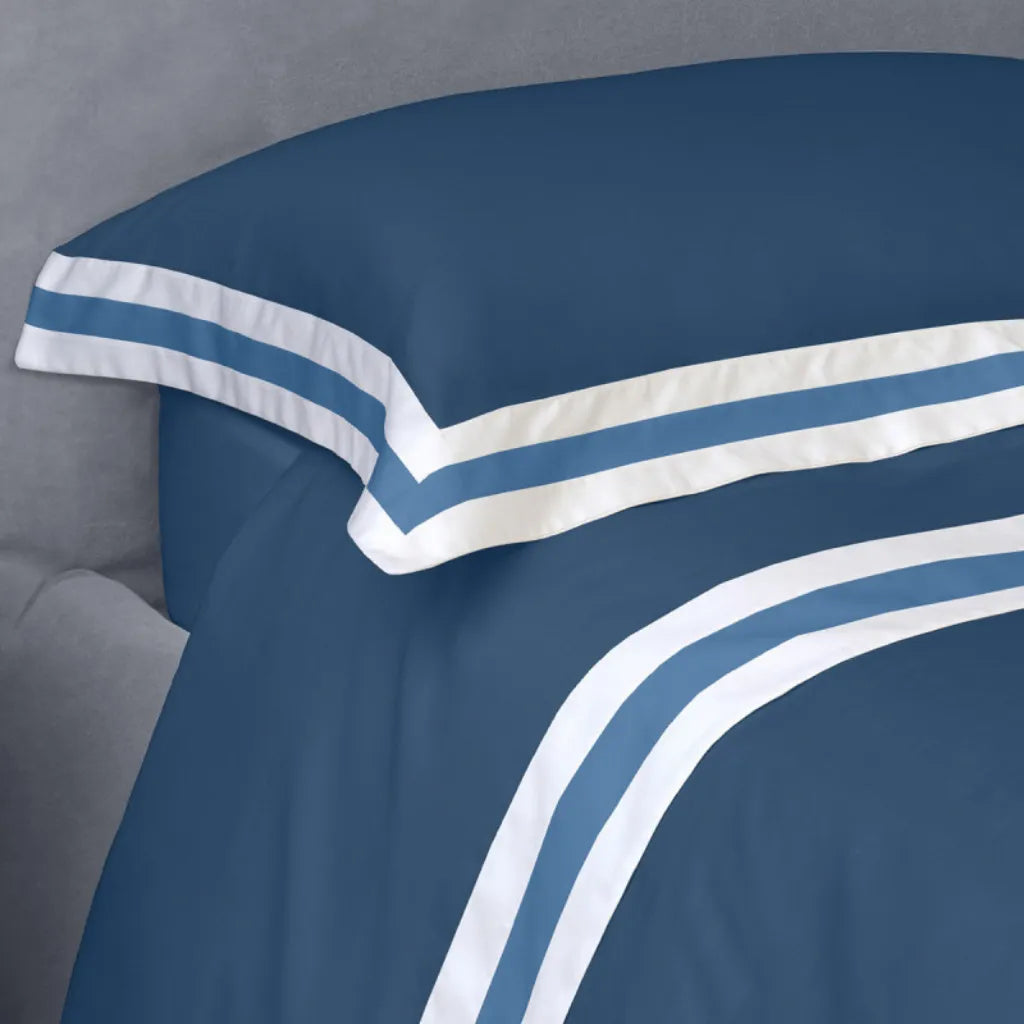 Completo lenzuola Sentieri colore Blu/carta da zucchero
