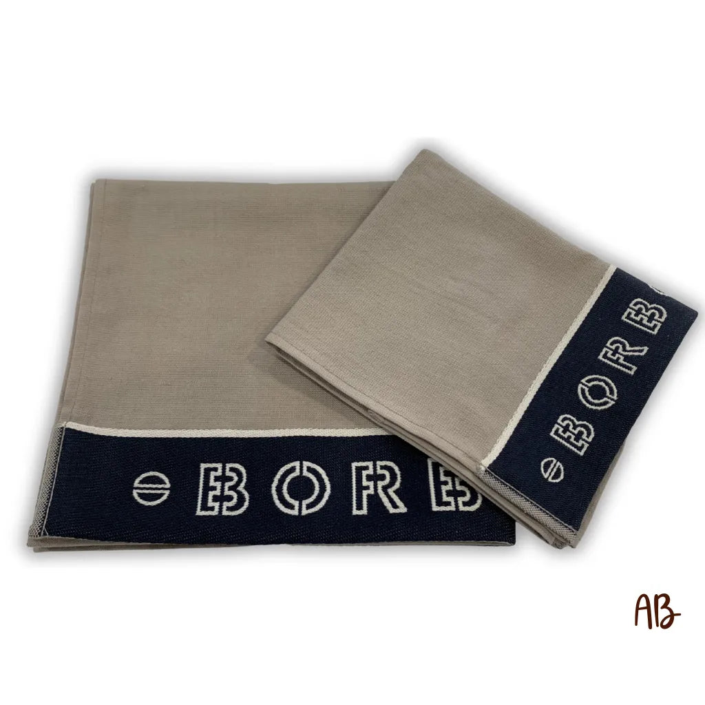 Coppia asciugamani Borbonese Outline colore Nocciola