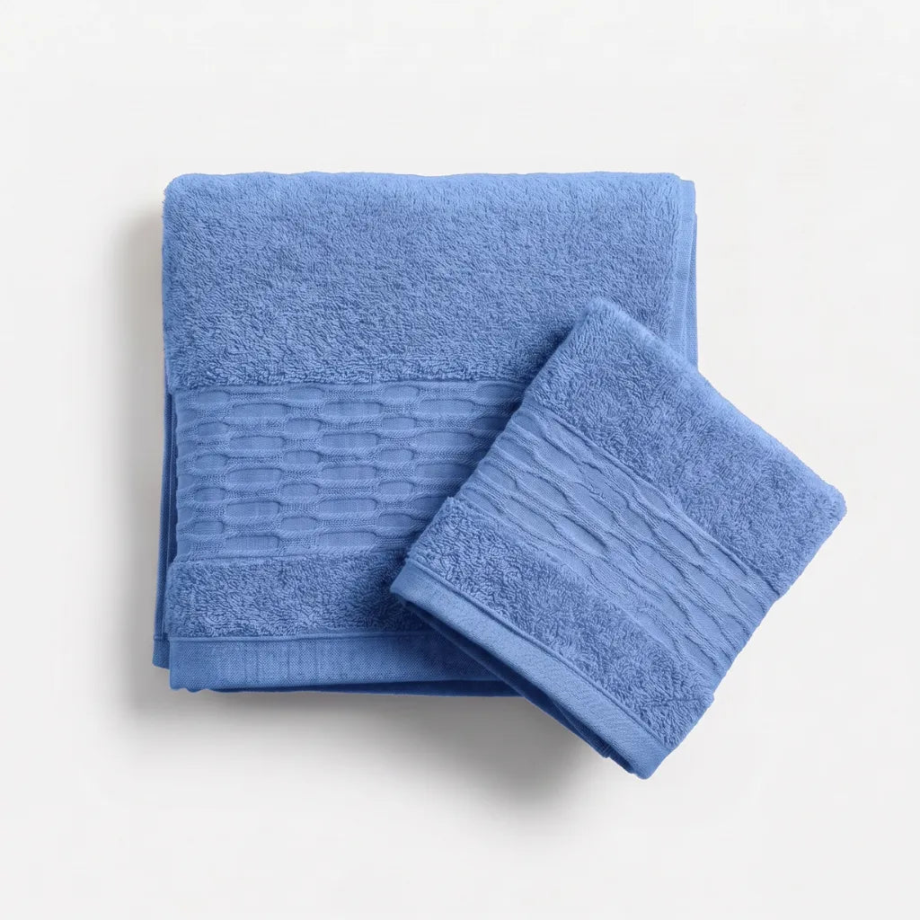 Coppia asciugamani Doha colore Azzurro