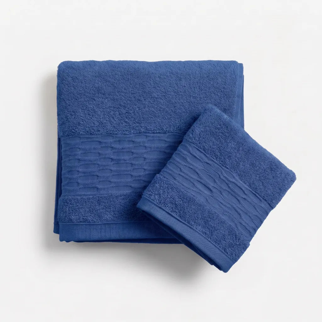 Coppia asciugamani Doha colore Blu