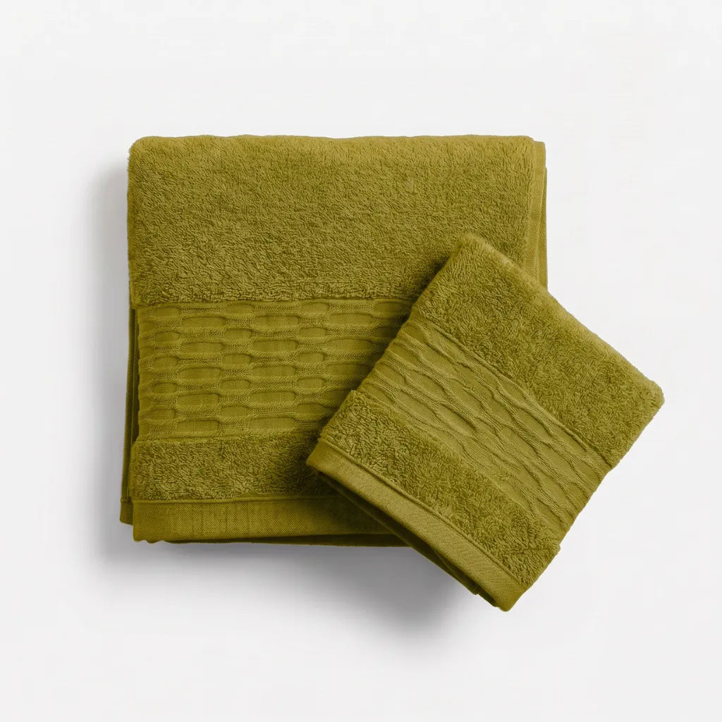 Coppia asciugamani Doha colore Verde Pistacchio