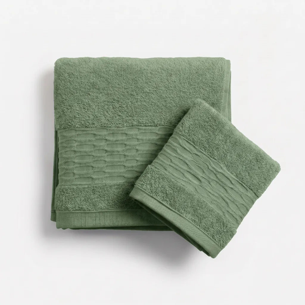 Coppia asciugamani Doha colore Verde
