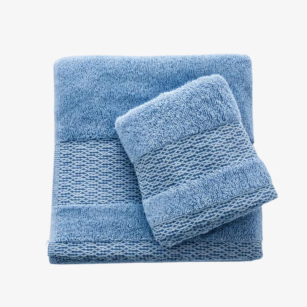 Coppia asciugamani Luxor colore Azzurro