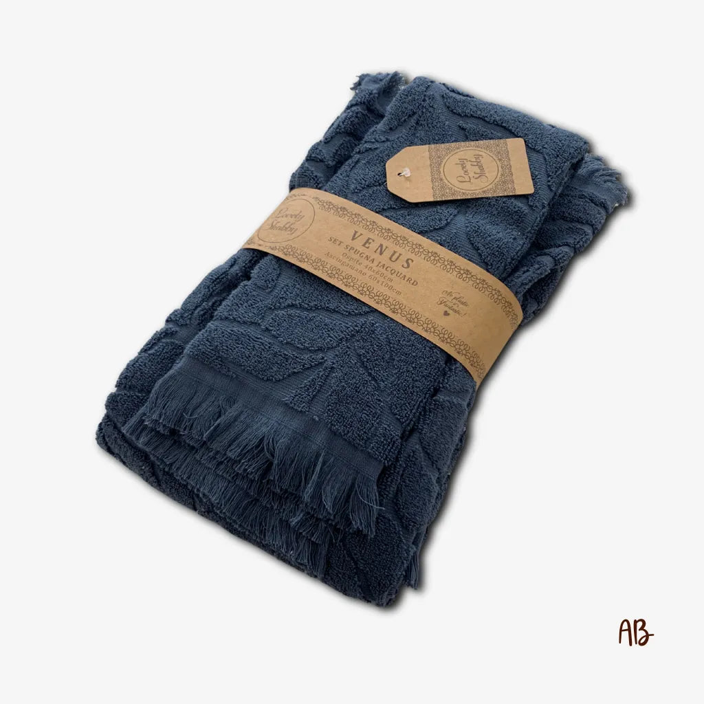 Coppia asciugamani Venus colore Blu