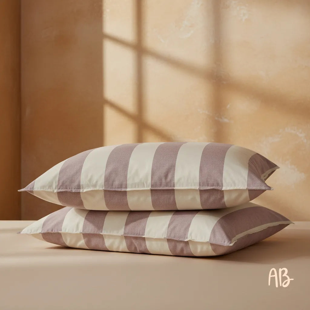 Coppia di federe Ermes colore rosa