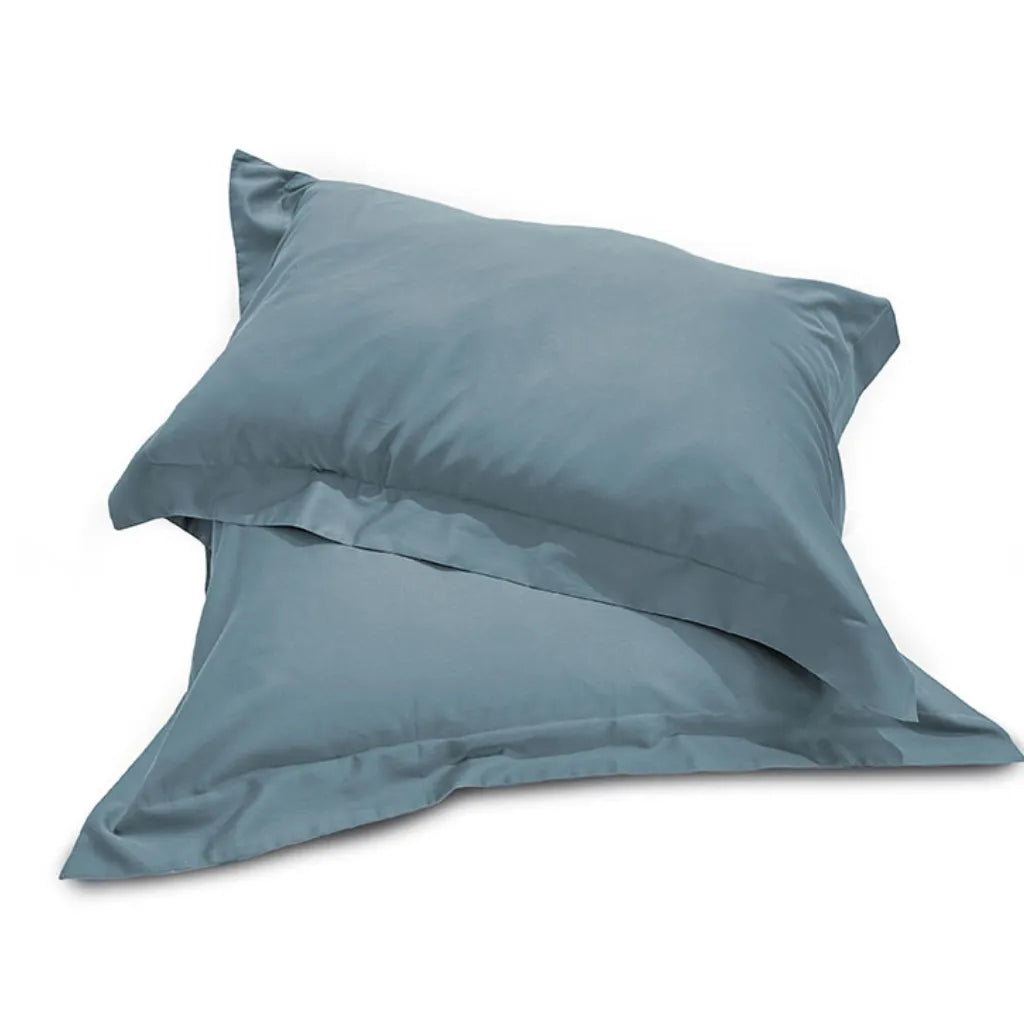 Coppia federe in raso di cotone 300TC colore delfino grigio moderno e versatile