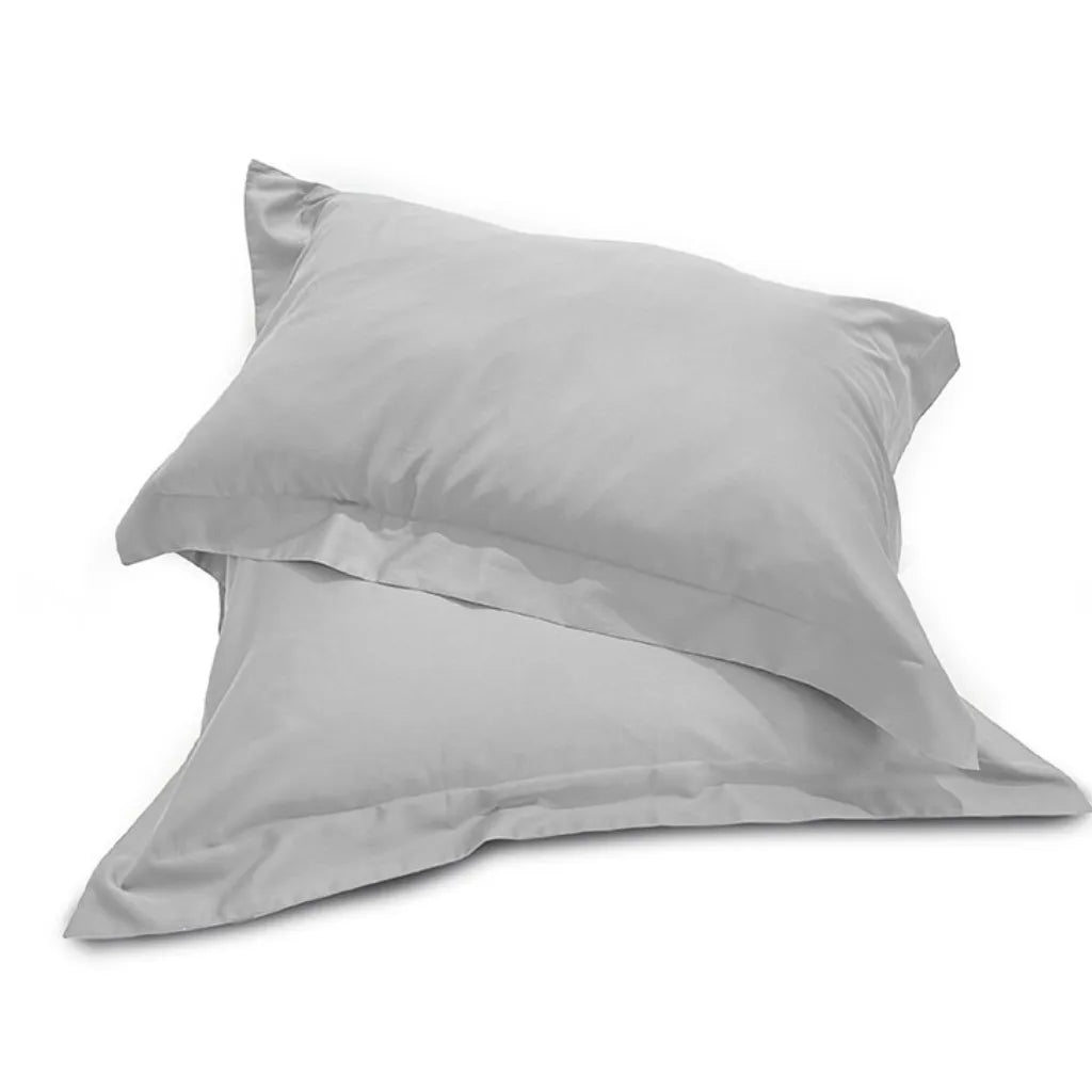 Coppia federe in raso di cotone 300TC colore perla luminoso e sofisticato