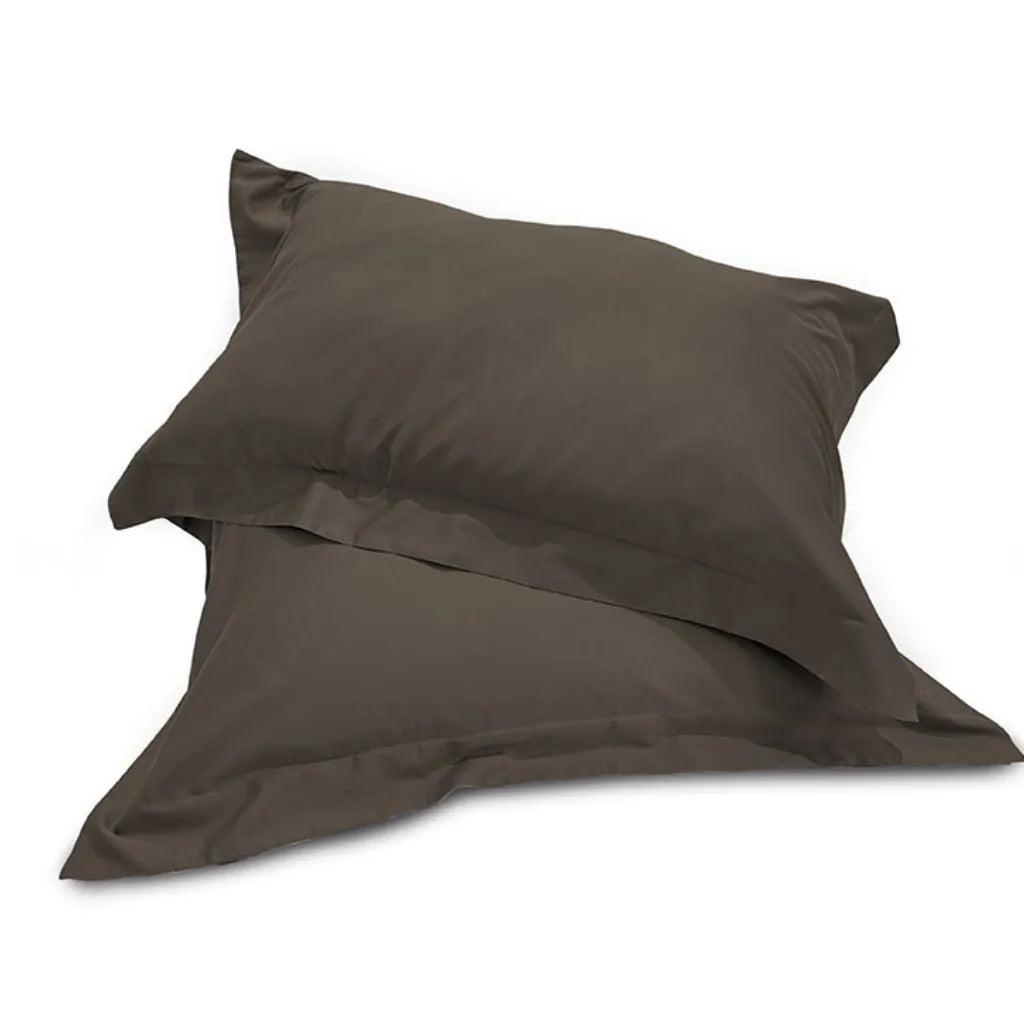 Coppia federe in raso di cotone 300TC colore visone elegante e caldo