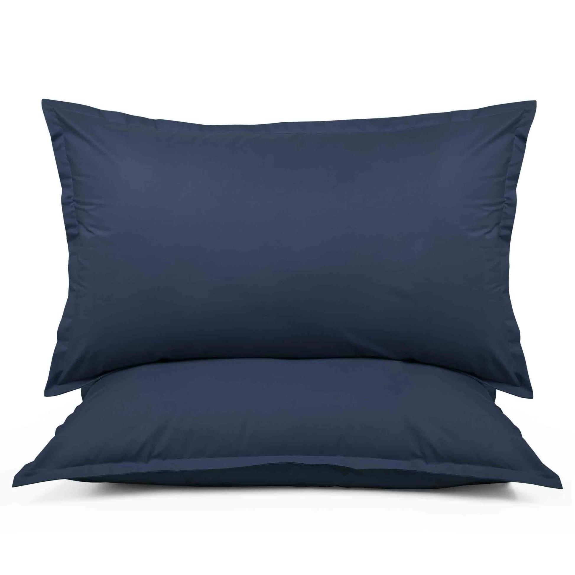 Coppia di federe Prestige in percalle colore Blu