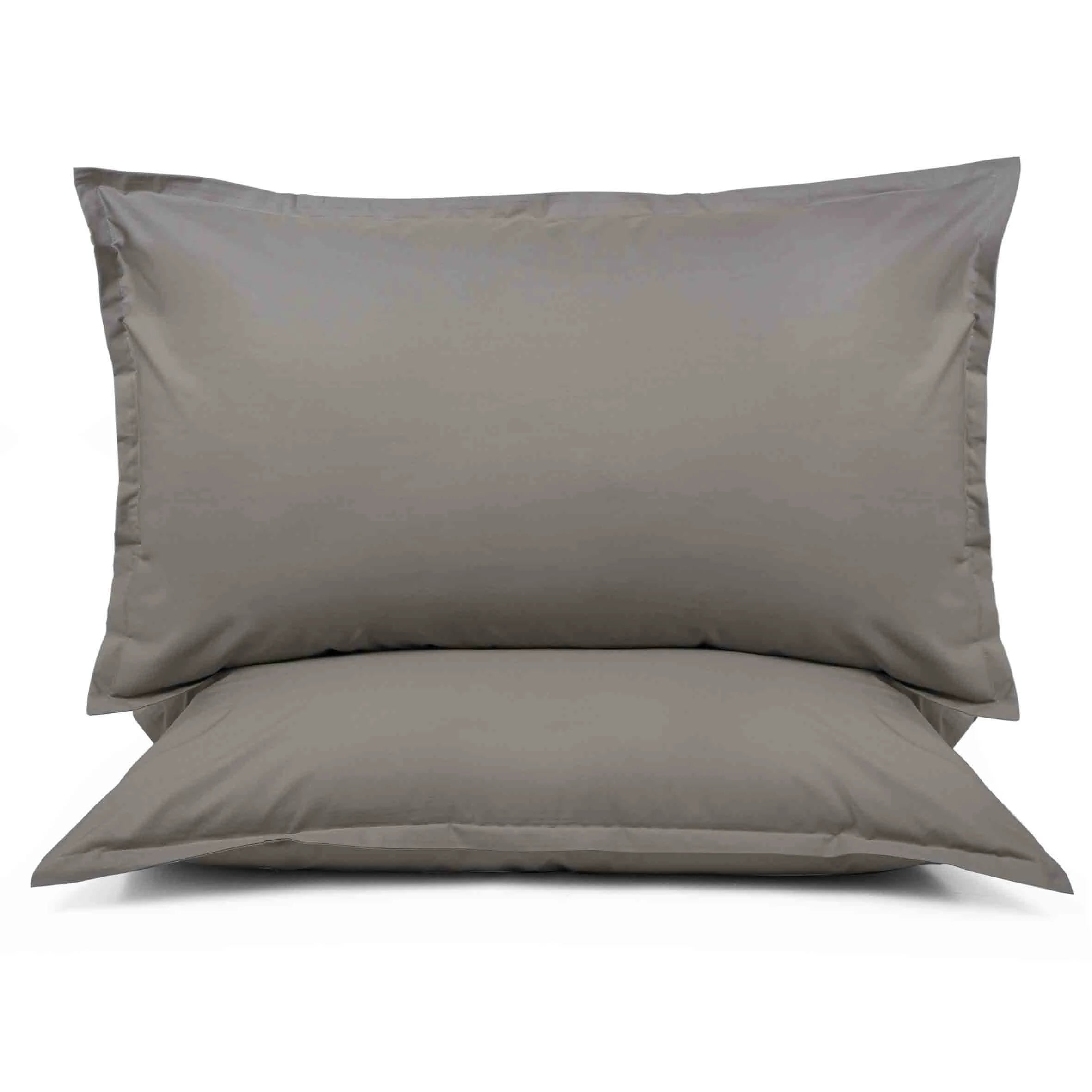Coppia di federe Prestige in percalle colore Grigio