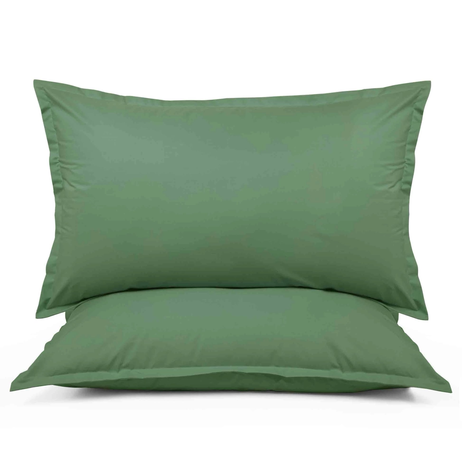 Coppia di federe Prestige in percalle colore Oliva