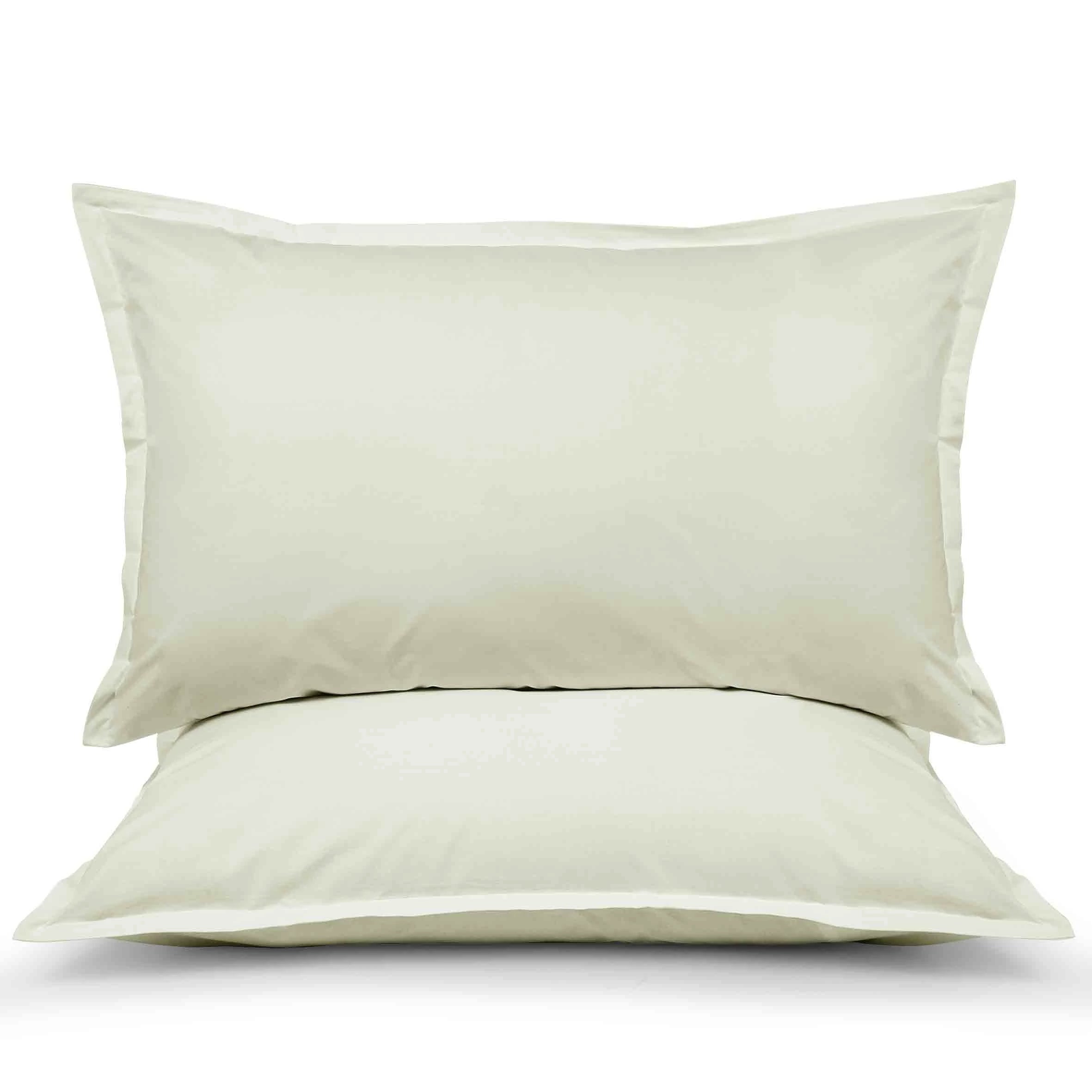 Coppia di federe Prestige in percalle colore Panna