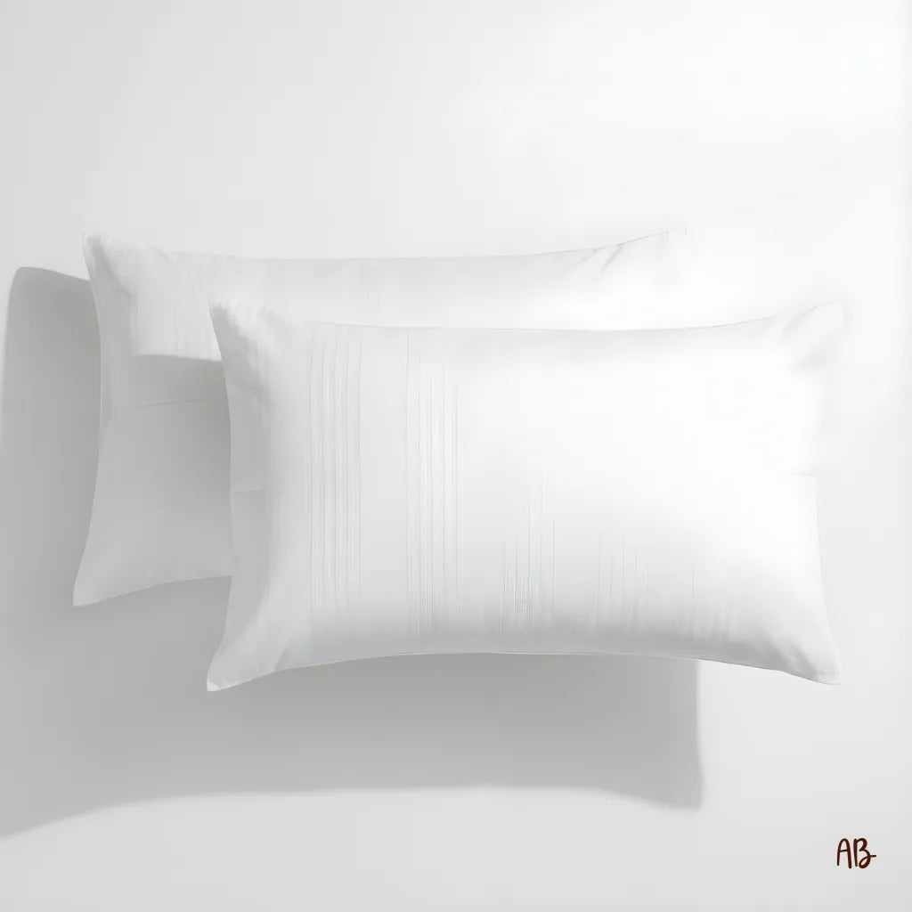 Coppia sottofedere in cotone sanforizzato 100% con cerniera traspiranti e anallergiche