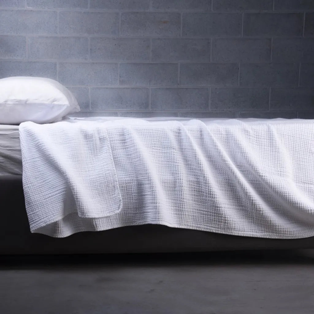 Copriletto in cotone con impuntura matelassé Matrimoniale colore Bianco