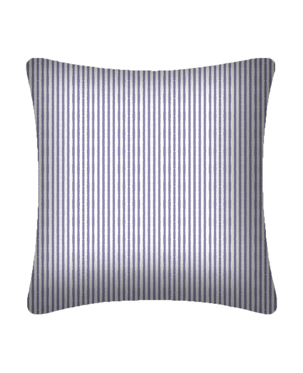 Cuscino arredo 42x42 a righe in raso Ibiza colore Lavanda