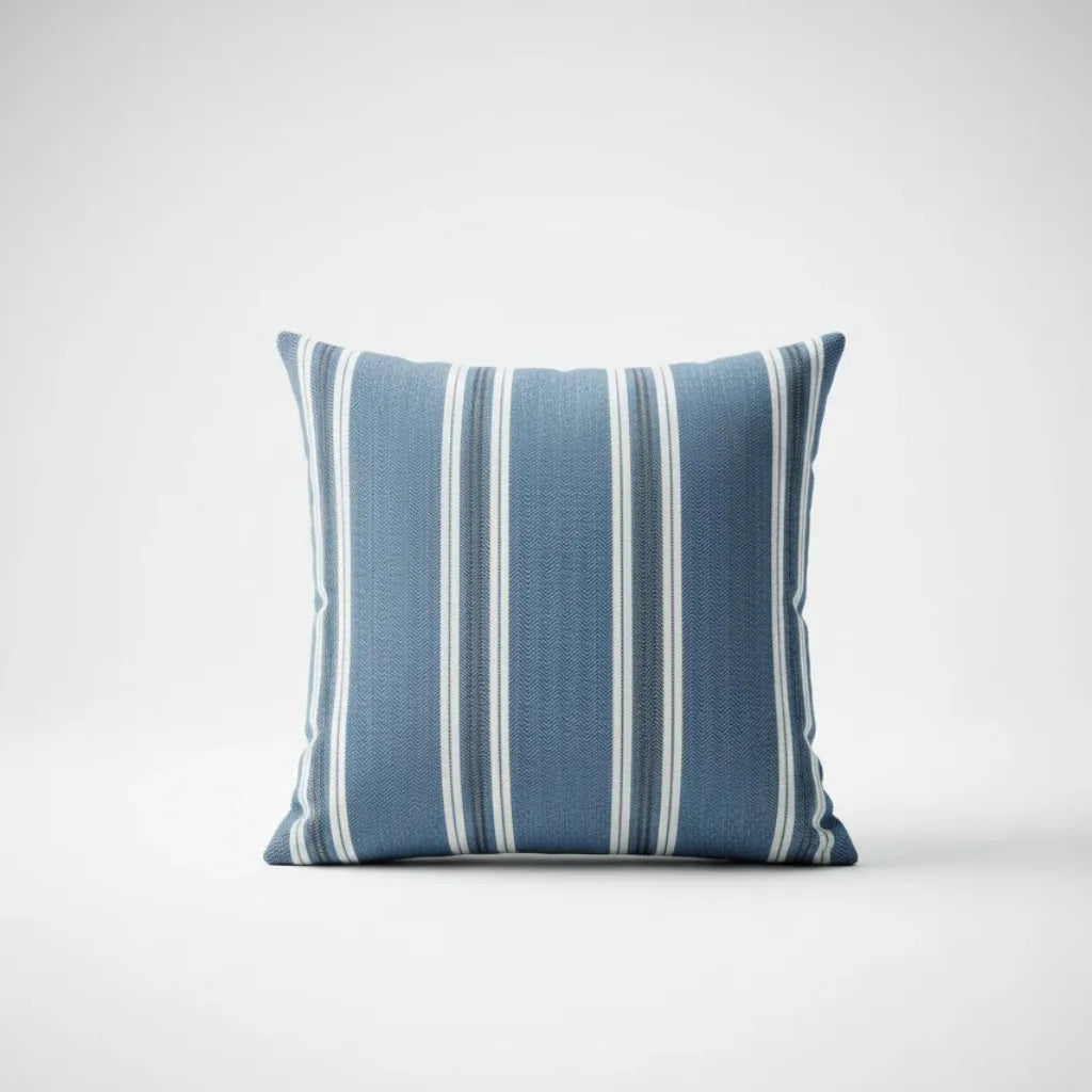 Cuscino quadrato a righe  Blu
