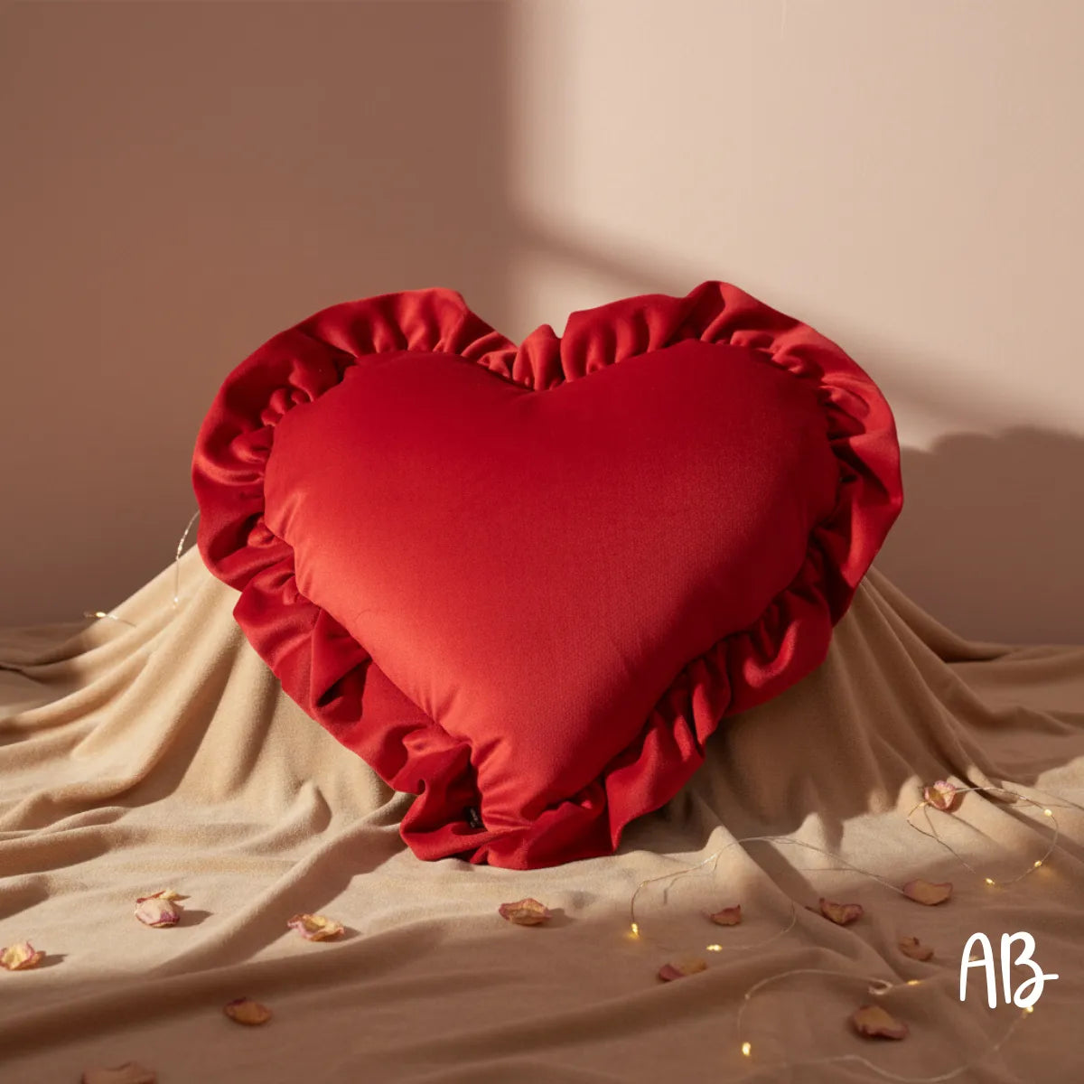 Cuscino a Cuore con frappa - San Valentino Edition