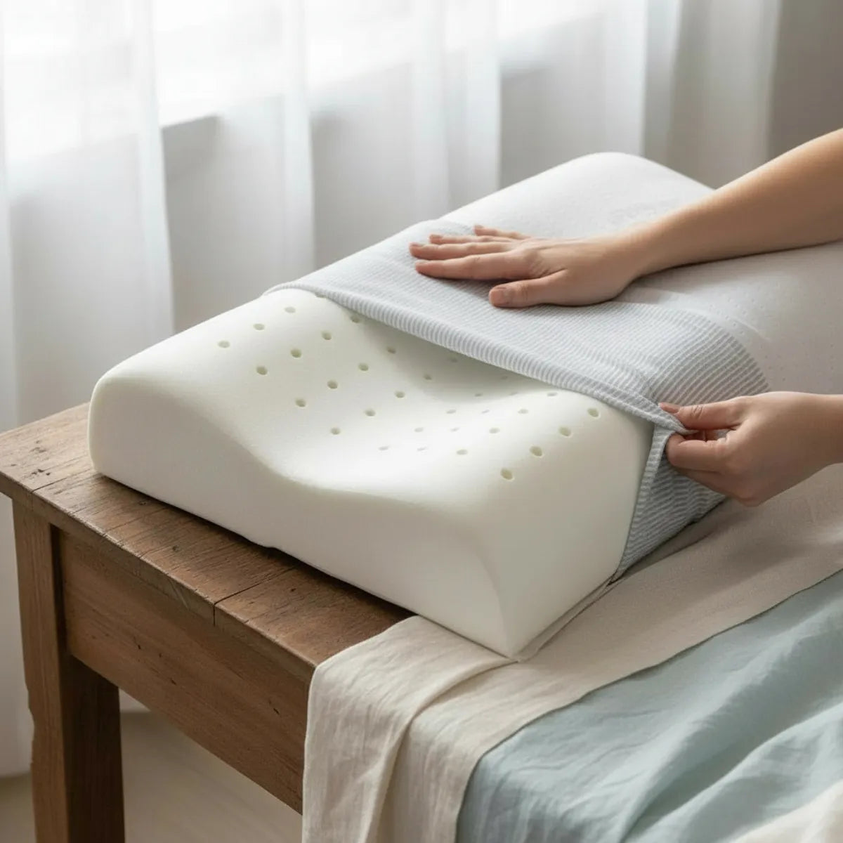 Cuscino doppia onda con antibatterico naturale - ideale per la cervicale