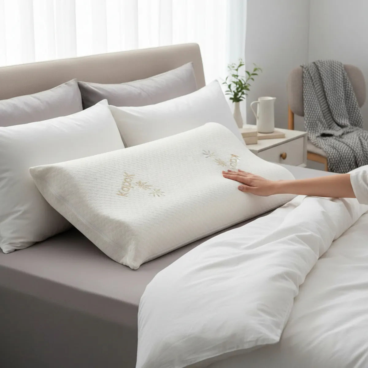 Cuscino doppia onda in memory forato - traspirante