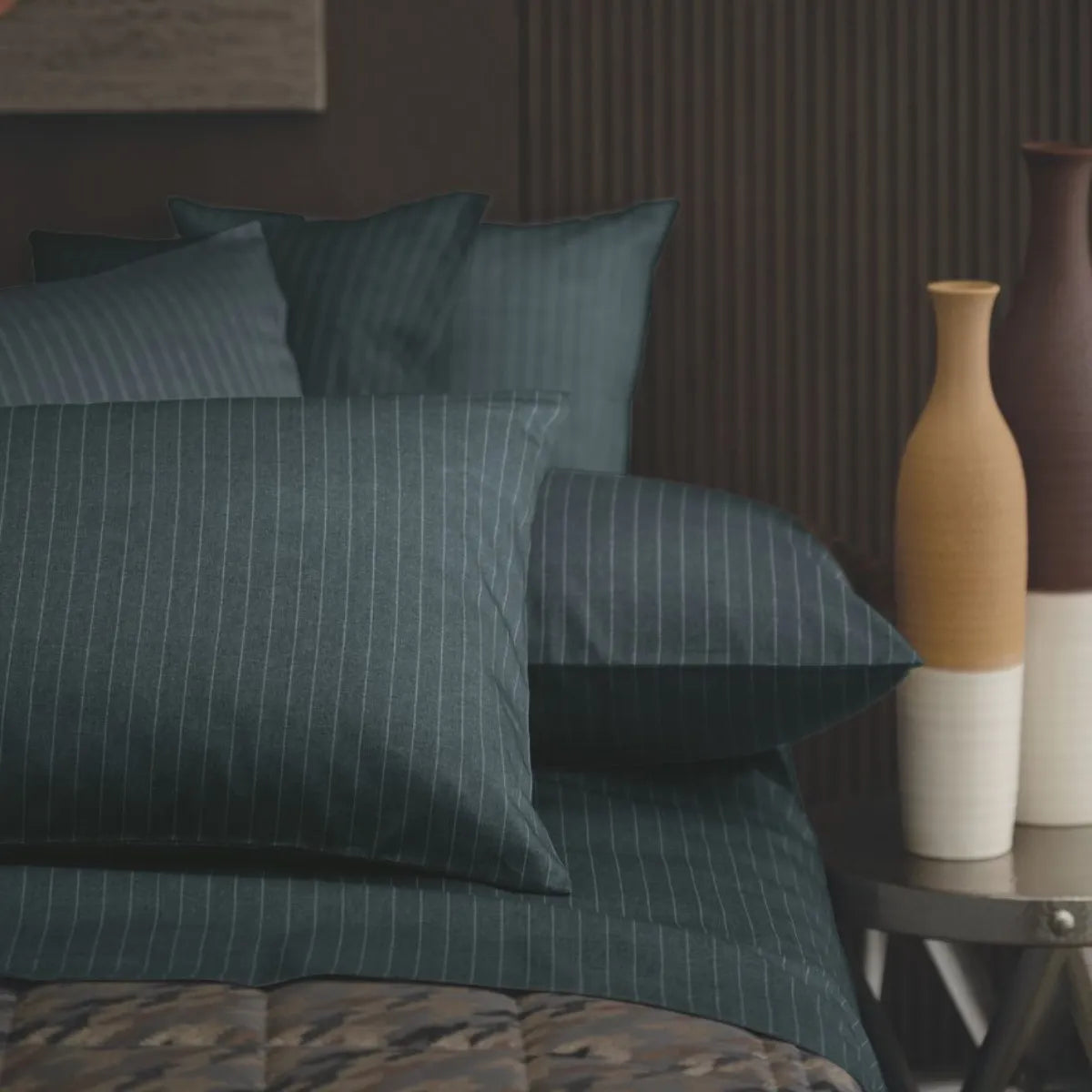 Completo lenzuola a righe in raso Dondi Cambridge