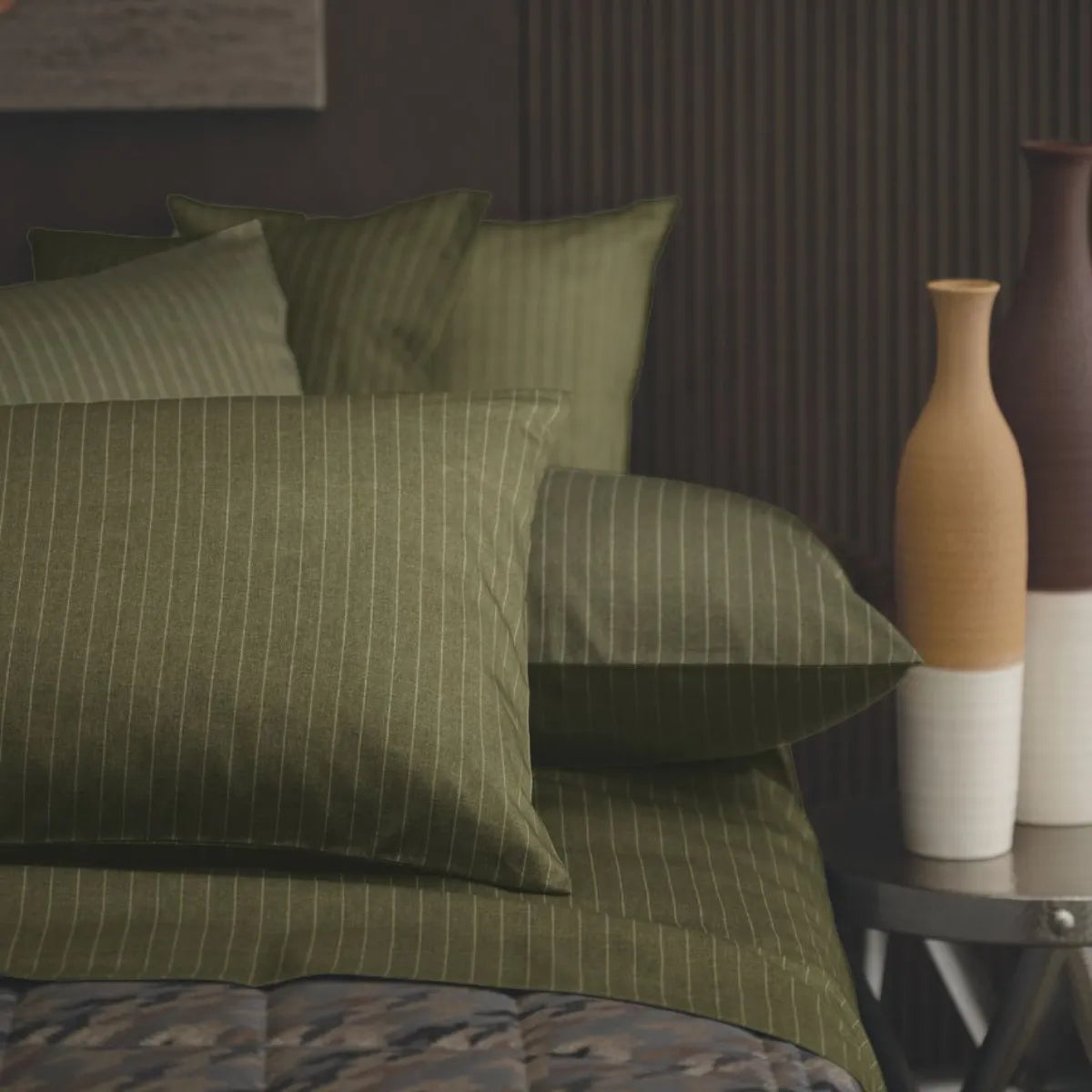 Completo lenzuola a righe in raso Dondi Cambridge