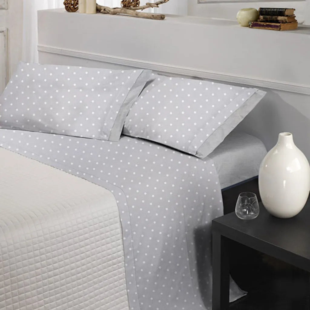 Completo lenzuola Giusy colore Pois Grigio