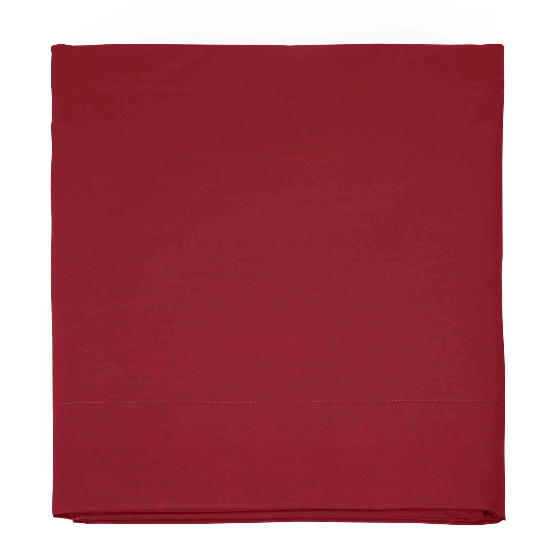 Lenzuola per sopra in percalle 200 TC Prestige Singolo colore Bordeaux