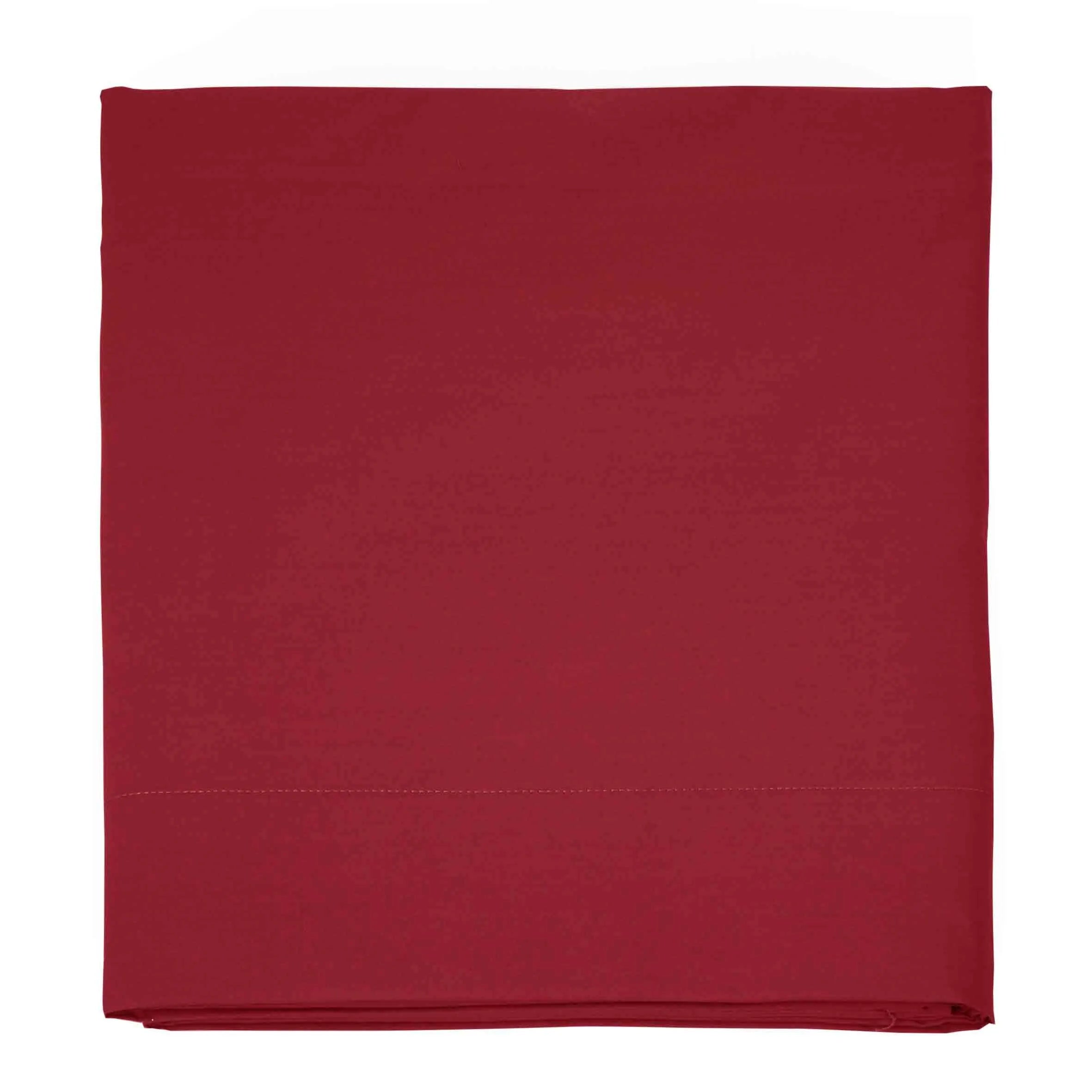 Lenzuola per sopra in percalle 200 TC Prestige Singolo colore Bordeaux