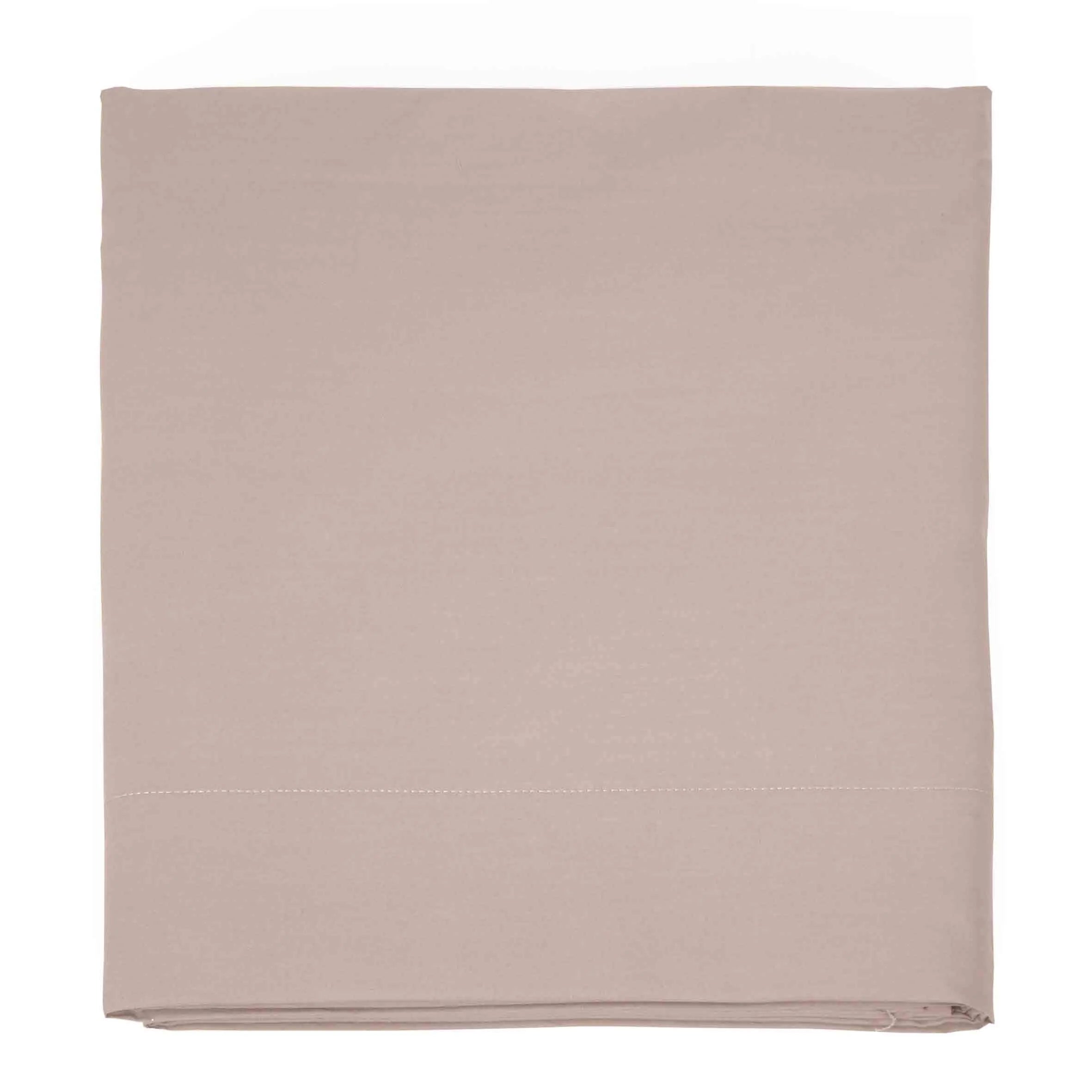 Lenzuola per sopra in percalle 200 TC Prestige Singolo colore Cipria