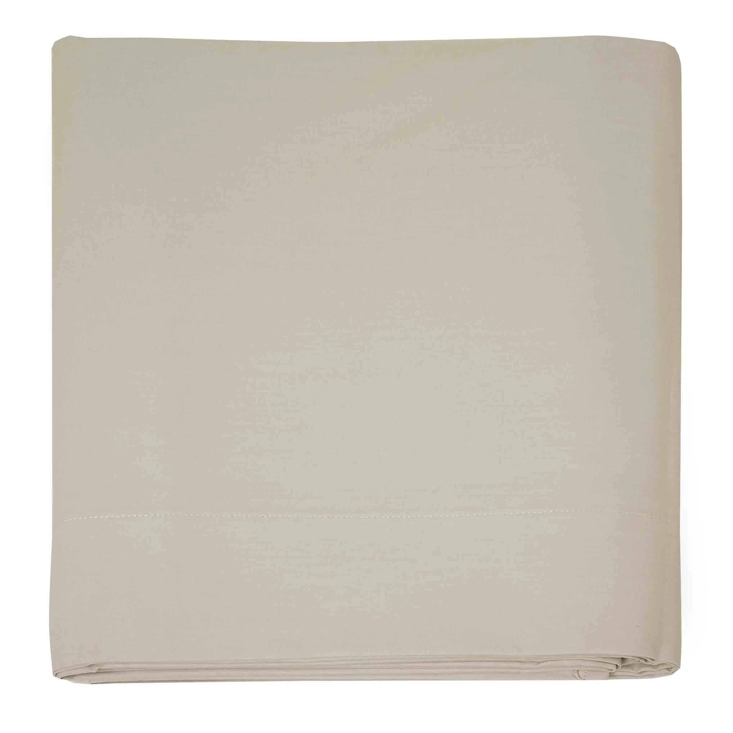Lenzuola per sopra in percalle 200 TC Prestige Singolo colore Ostrica
