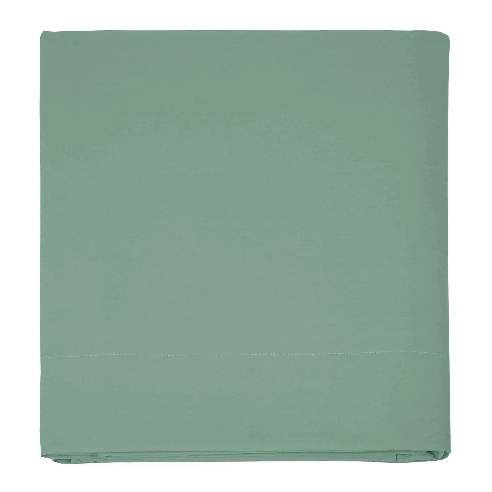 Lenzuola per sopra in percalle 200 TC Prestige Singolo colore Salvia