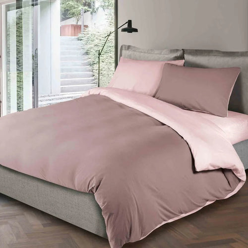 Completo copripiumino in jersey Logan Colore rosa