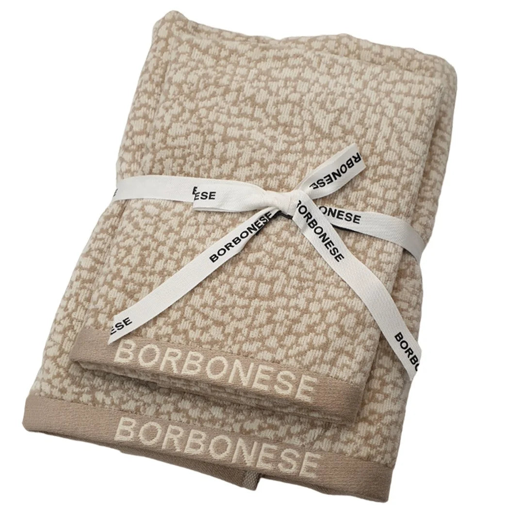 Coppia 1+1 Asciugamani Bagno Borbonese Twist Op