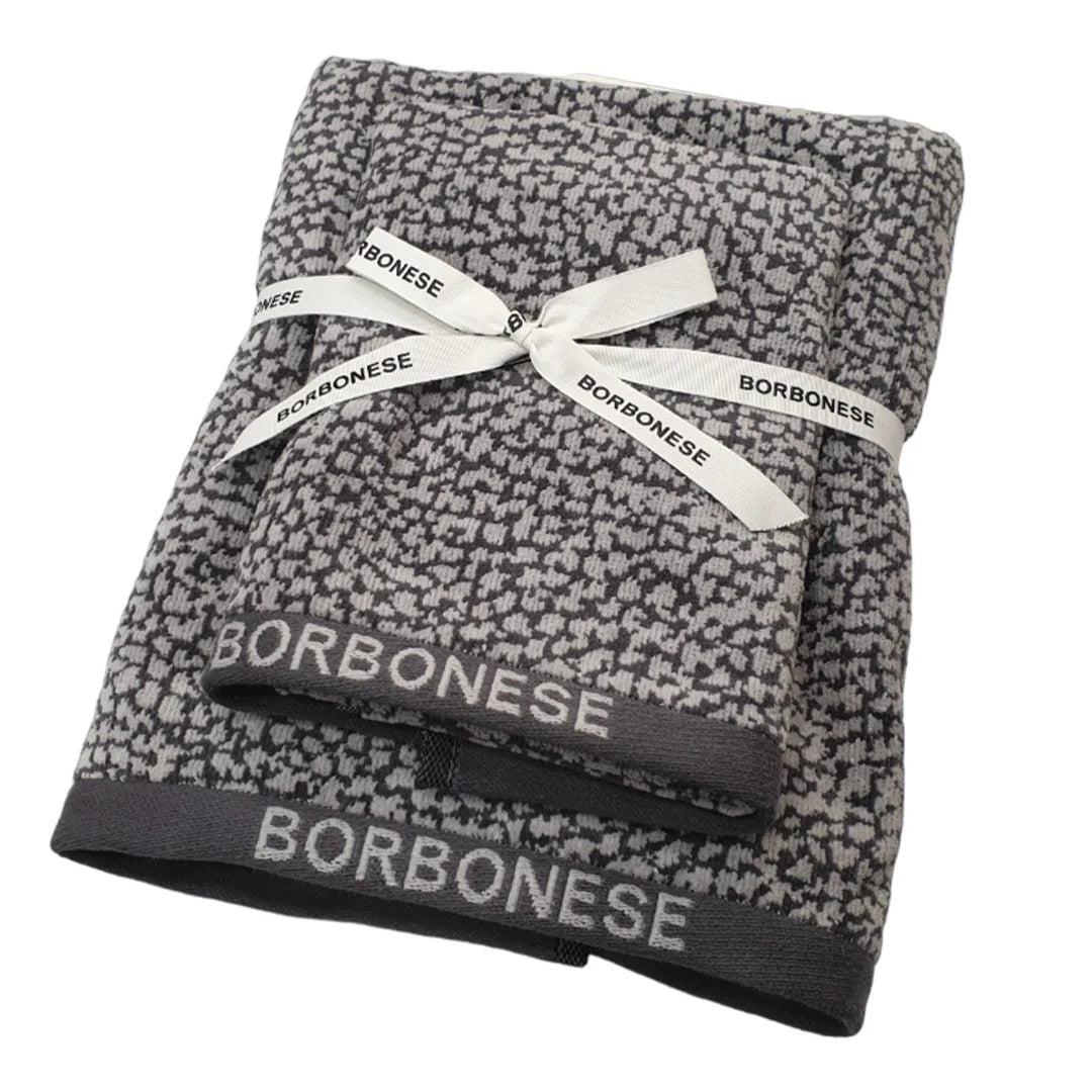 Coppia 1+1 Asciugamani Bagno Borbonese Twist Op