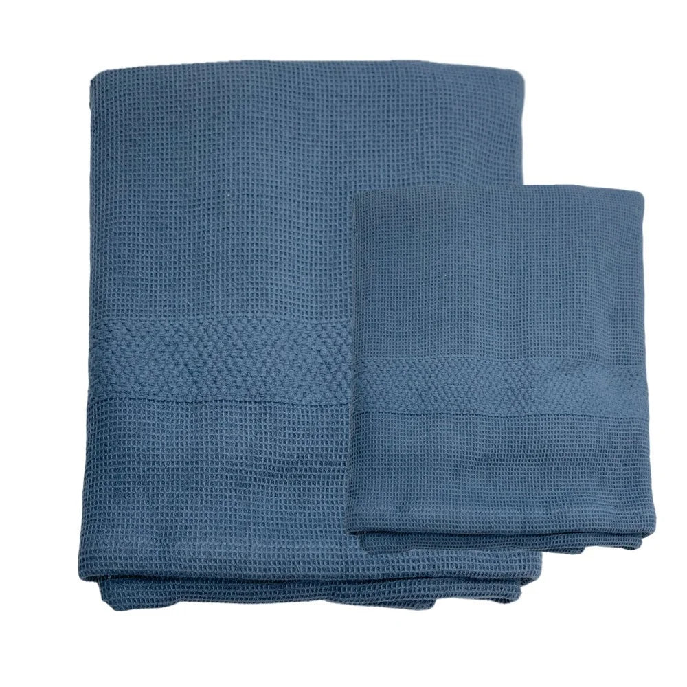 Coppia 1+1 Asciugamani Bagno Cavalieri Morgan Nido d'Ape