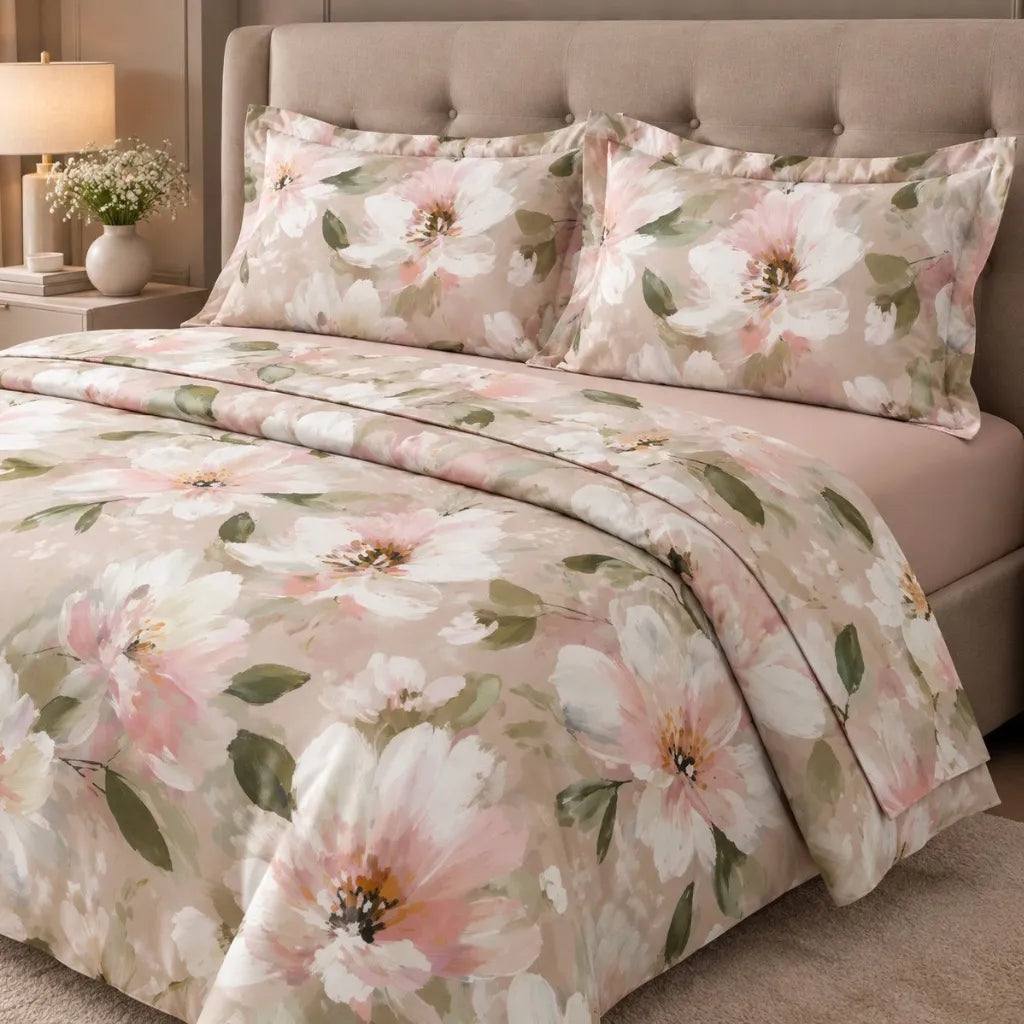 Parure copripiumino couture Prestige Matrimoniale colore Blush