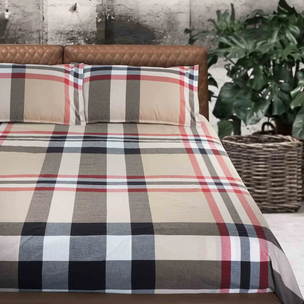 Parure Lenzuola Scozzese in tinto filo Cavalieri Madison