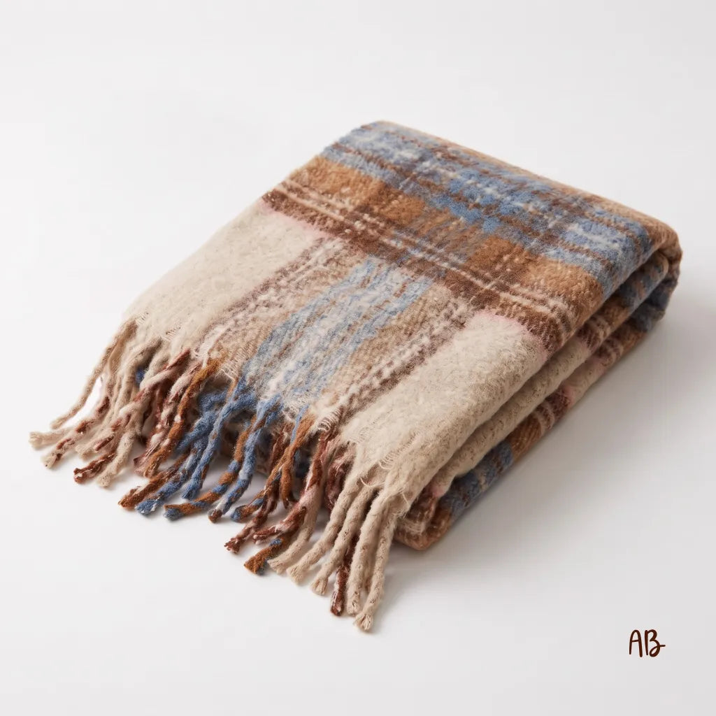 Plaid Ankara colore Marrone taglia 130x180 cm