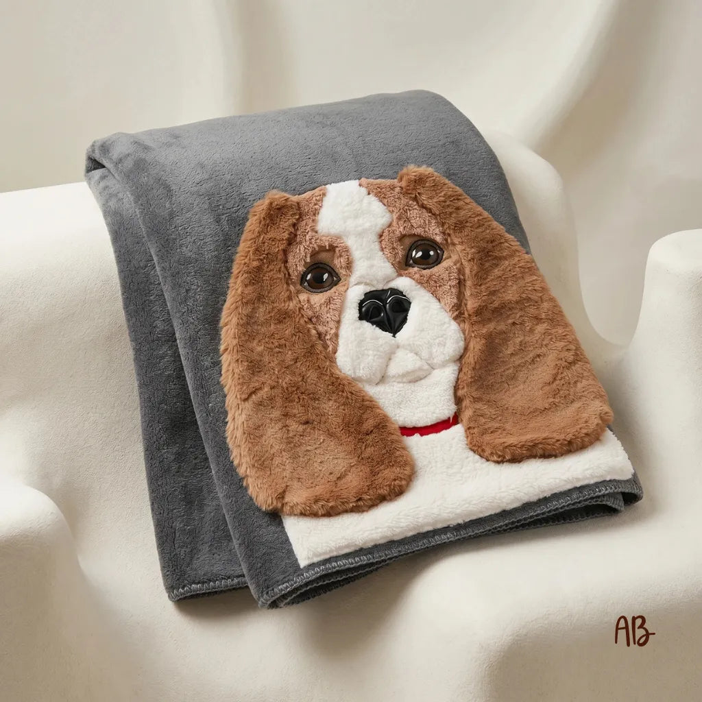 Plaid con Cavalier king in pile 