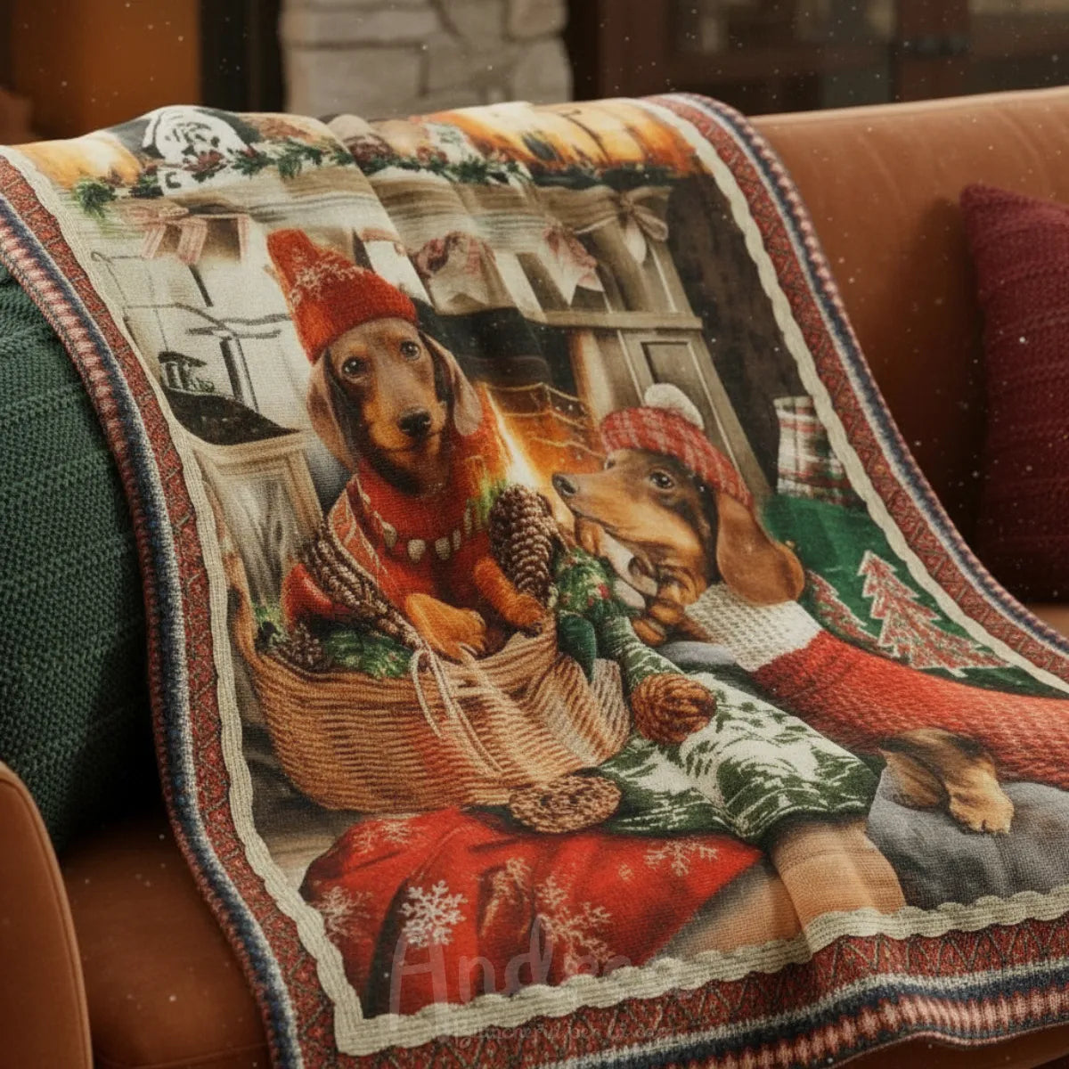 Plaid in pile natalizio