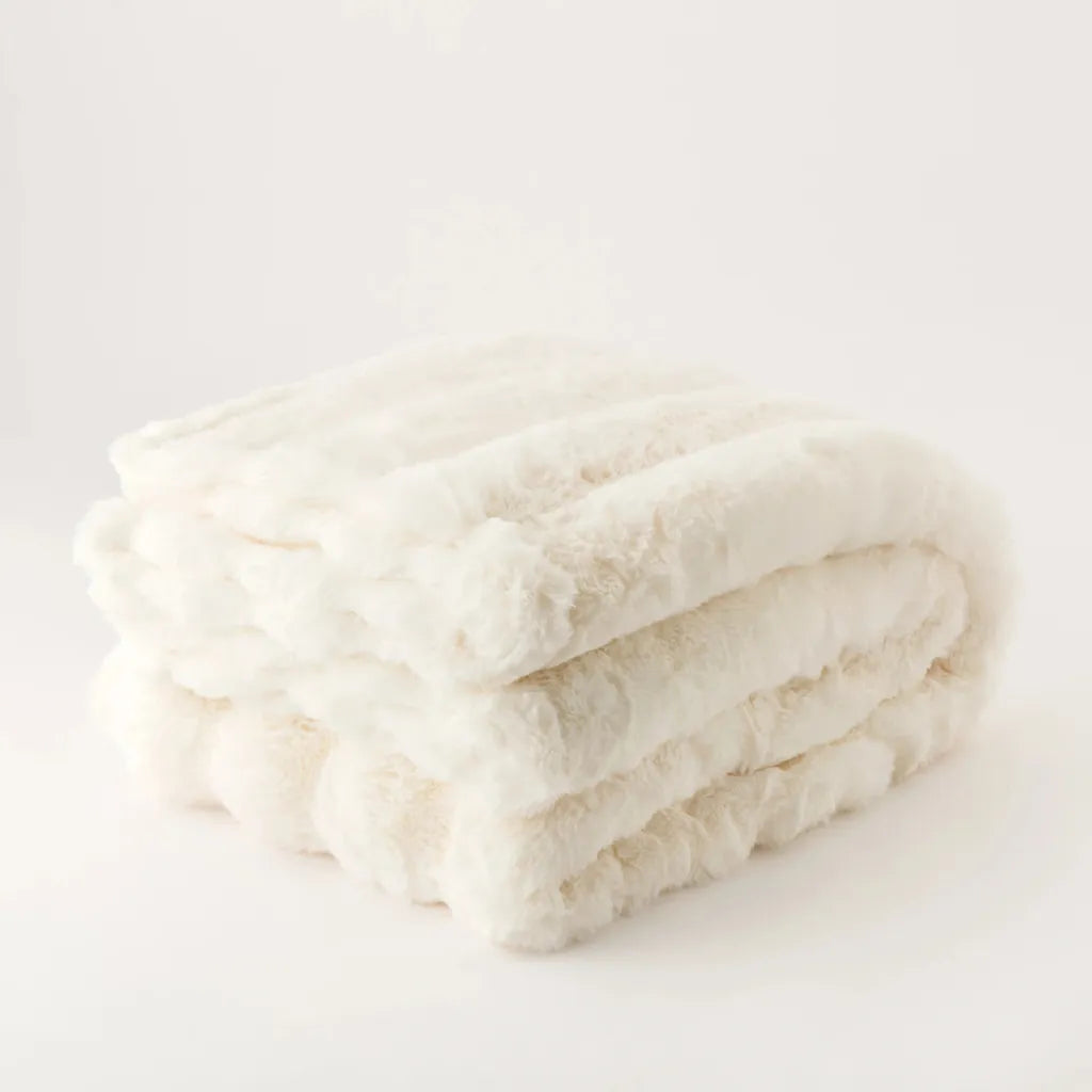 Plaid ecopelliccia Owen colore Bianco
