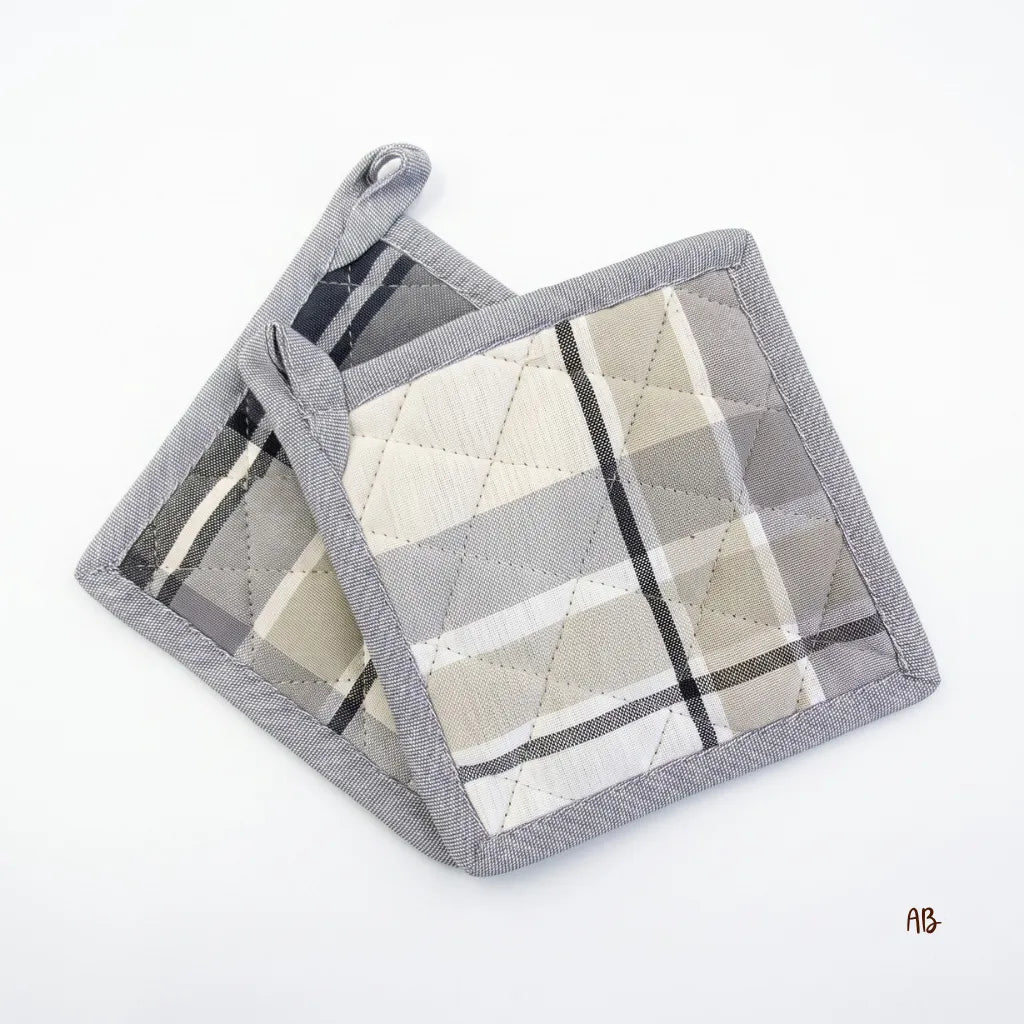 Set 2 presine Madison scozzesi colore Naturale