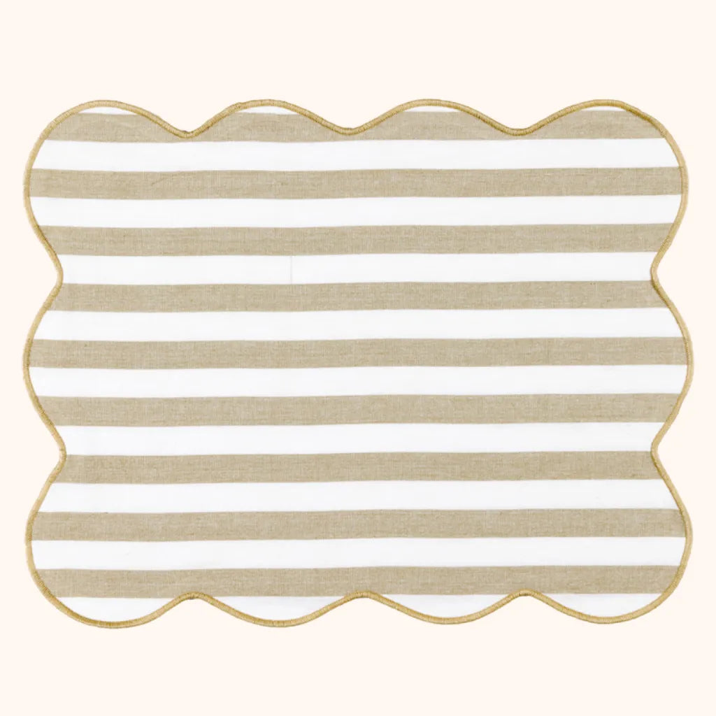 Set 2 placemat Easy Stripes colore Beige