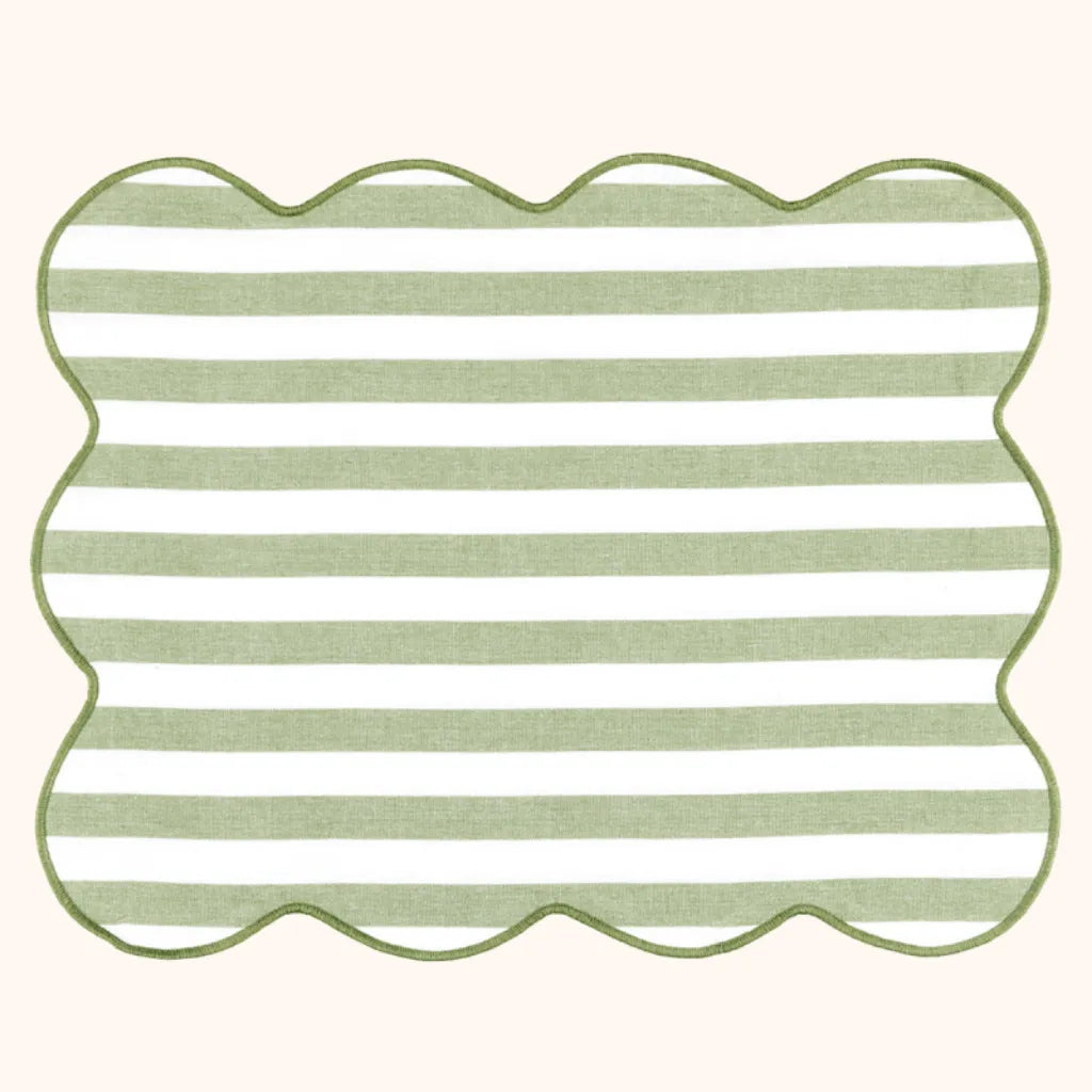 Set 2 placemat Easy Stripes colore Verde