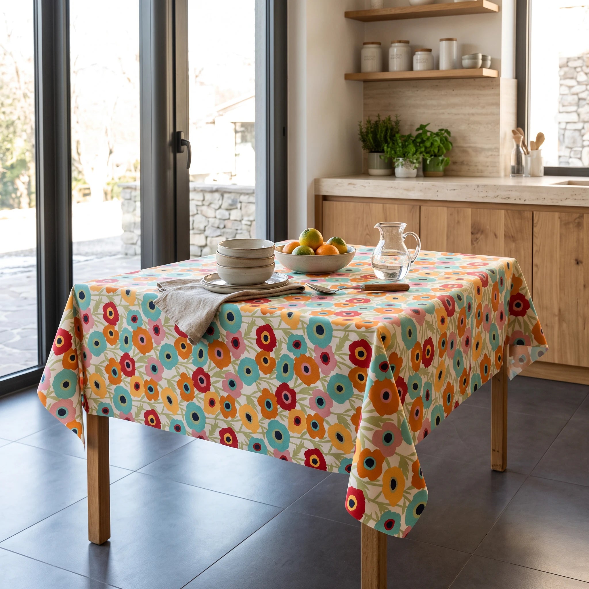 Tovaglia antimacchia Fiori multi colore