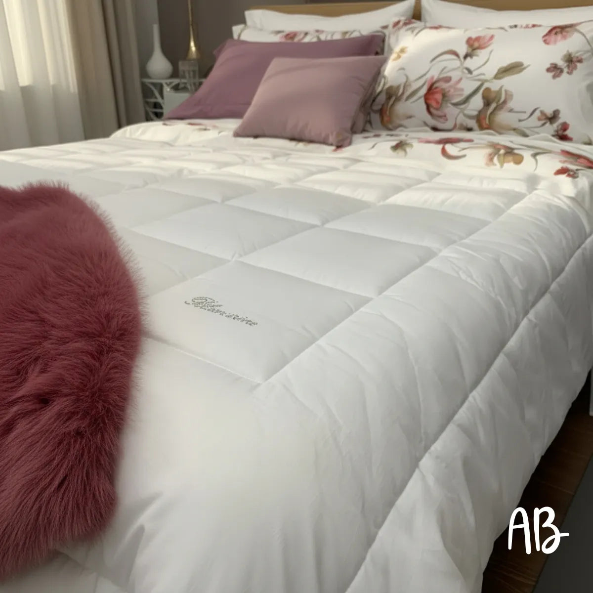 Trapunta in raso di cotone Blumarine Lory con focus sullo swarovski