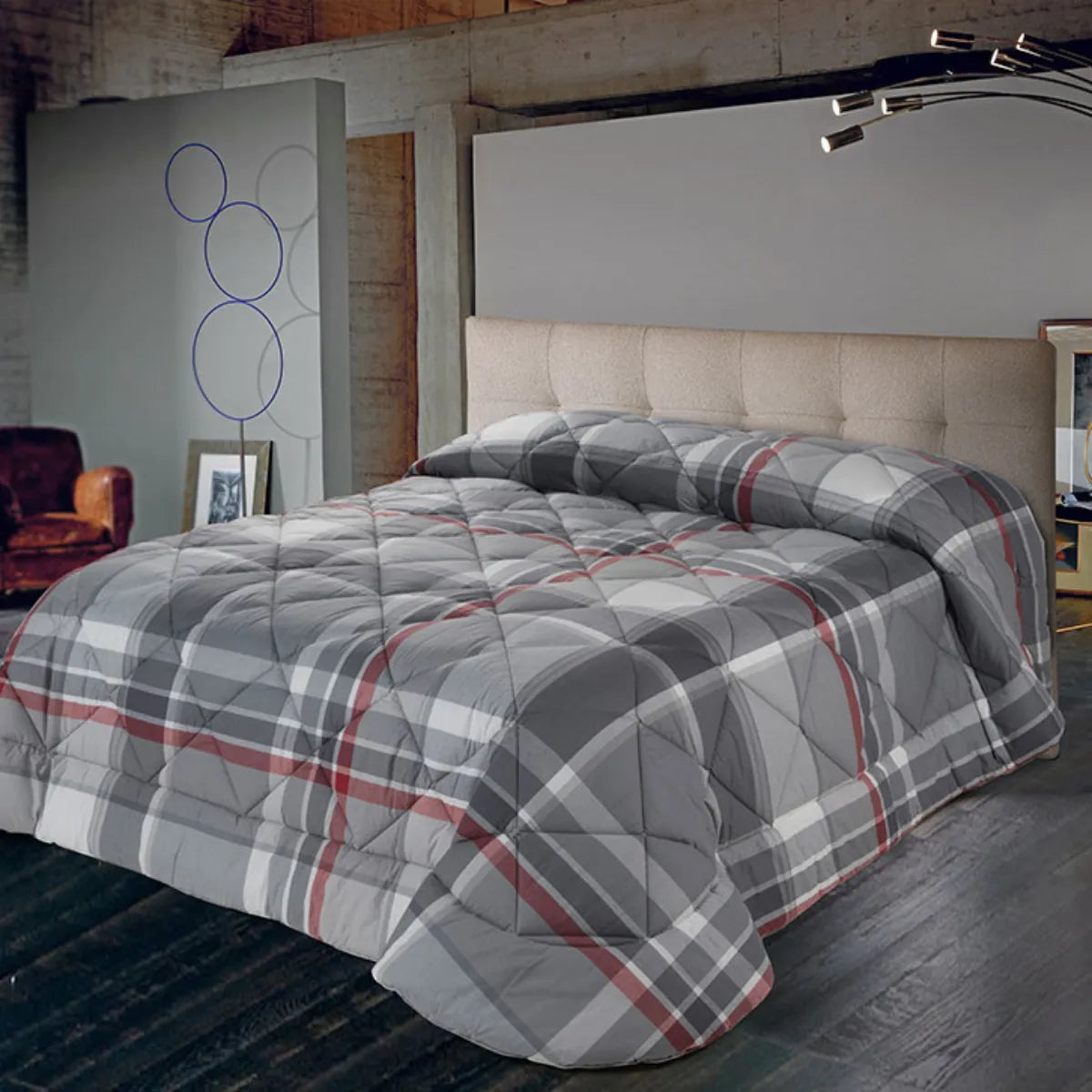 Trapunta Scozzese in cotone tinto filo Madison