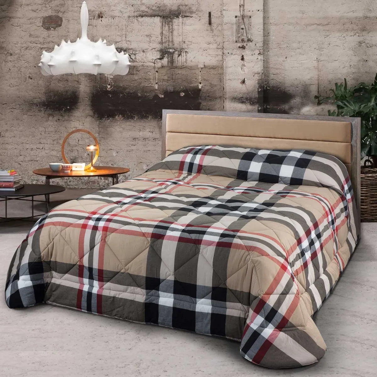 Trapunta Scozzese in cotone tinto filo Madison