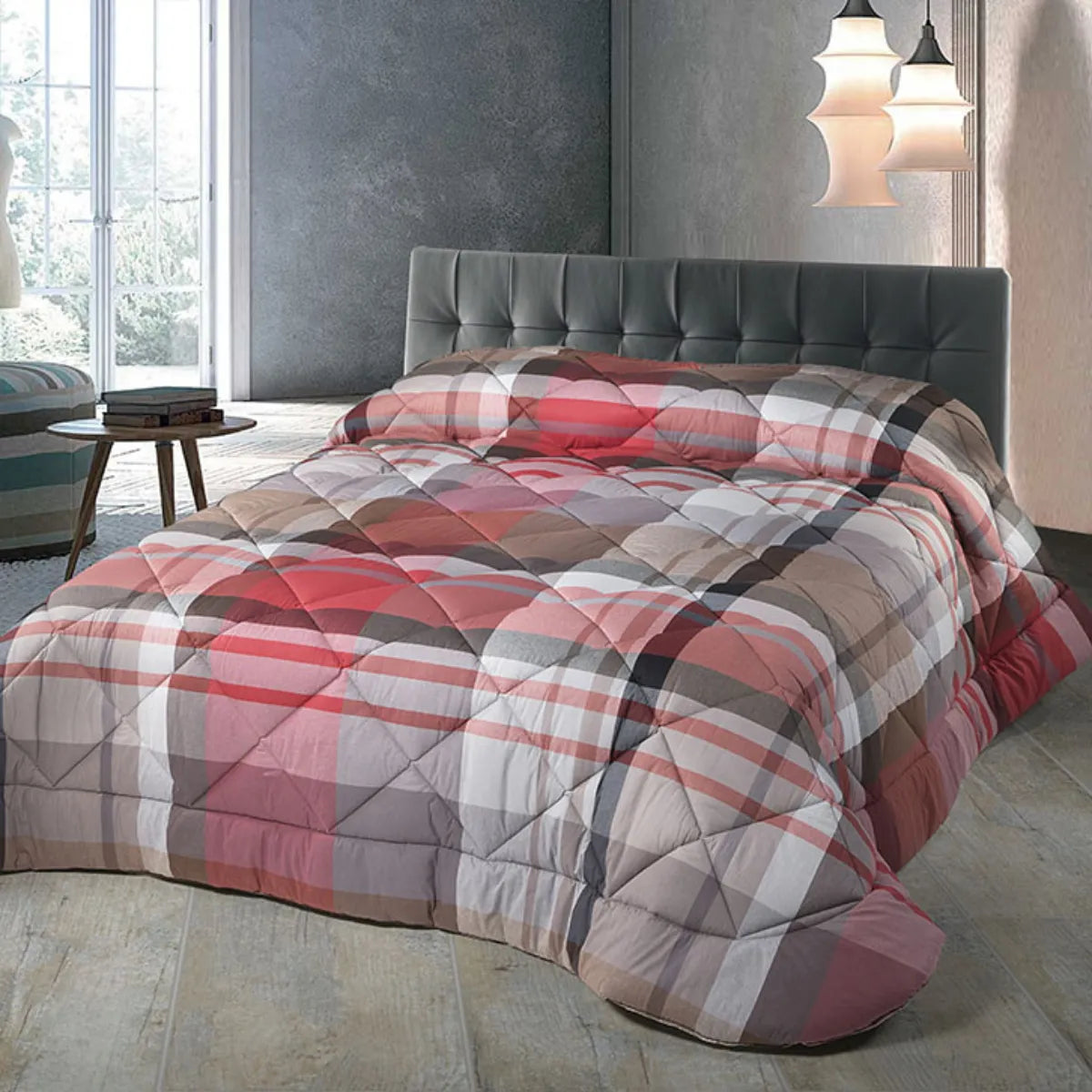Trapunta Scozzese in cotone tinto filo Madison