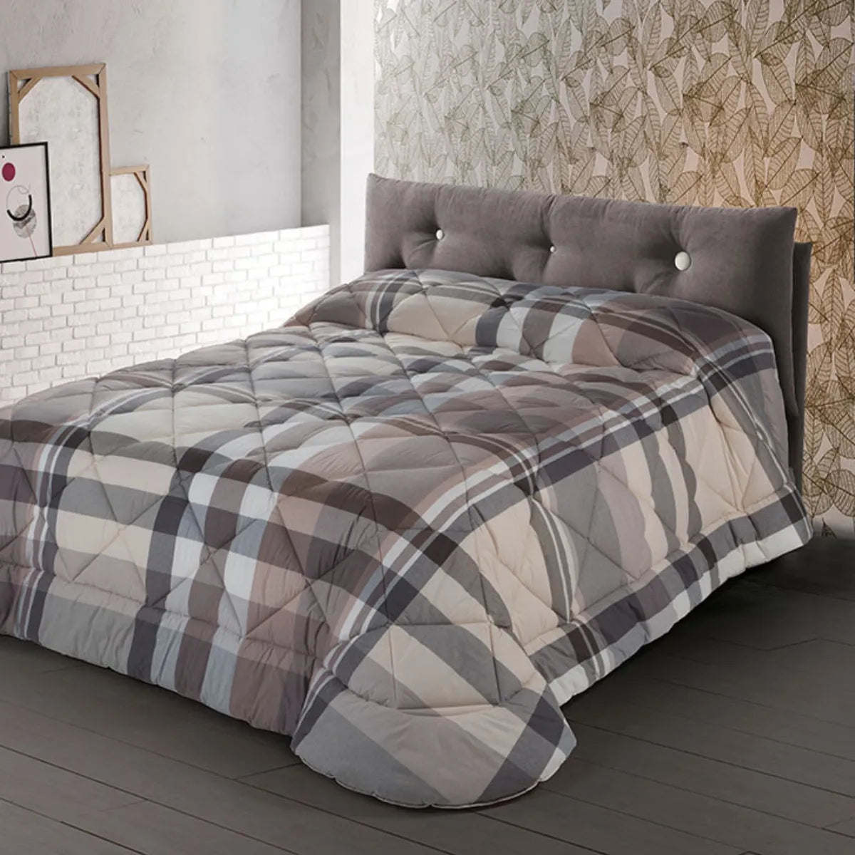 Trapunta Scozzese in cotone tinto filo Madison